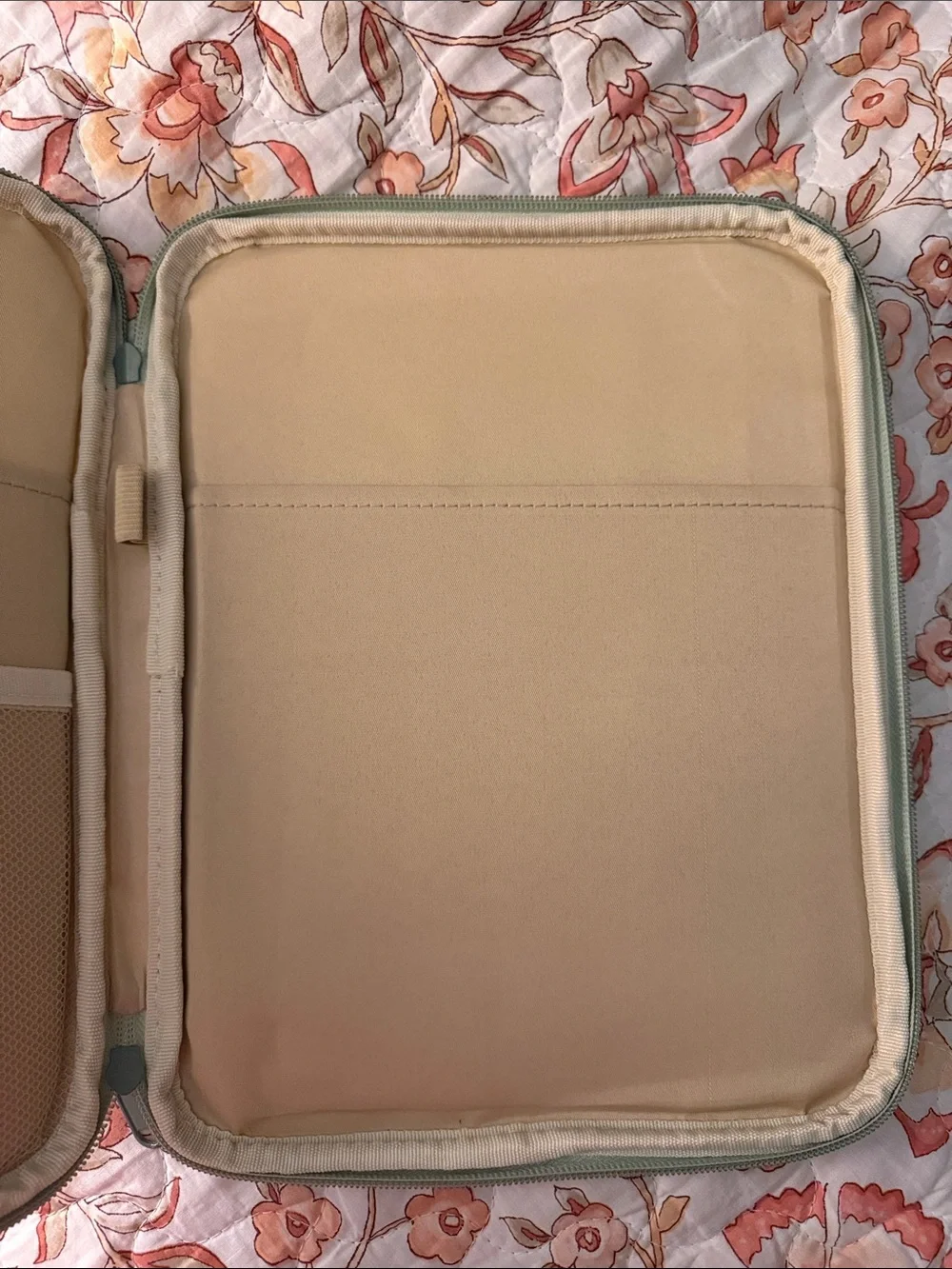 Mint Gingham Tablet Sleeve with Front Pocket